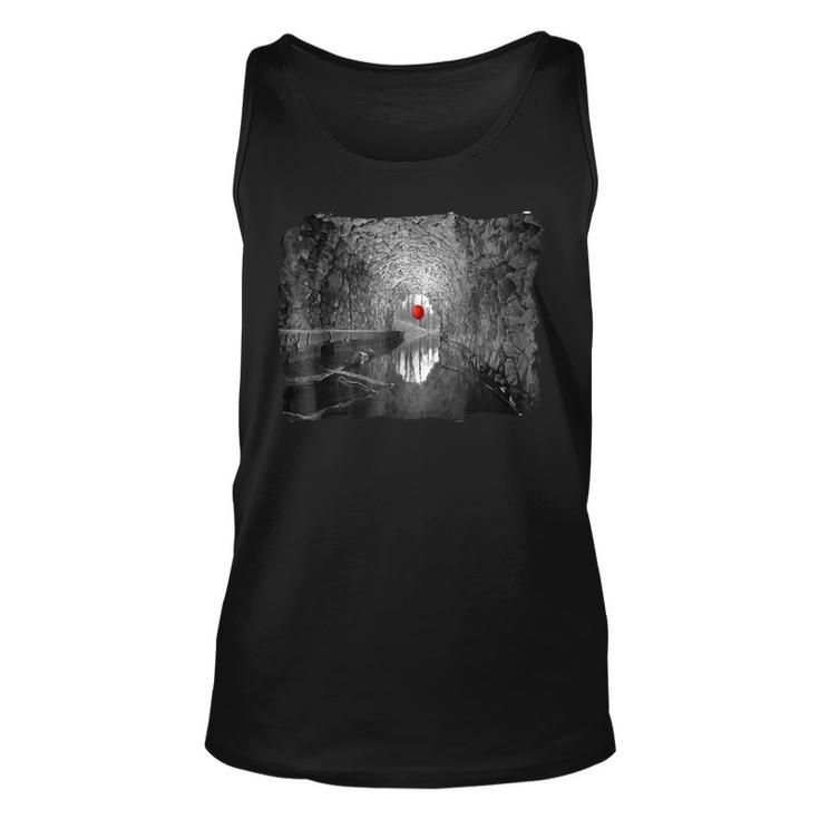 Creepy Halloween Red Balloon Floats In The Sewer Halloween Tank Top