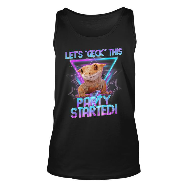 Crested Gecko Let's Geck This Party Started Tank Top