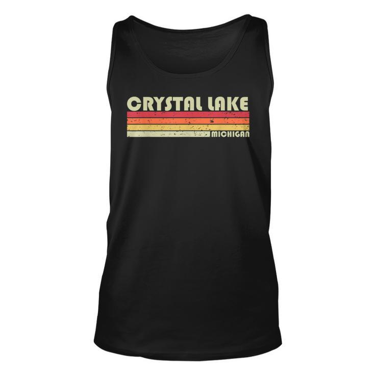 Crystal Lake Michigan Funny Fishing Camping Summer Gift  Unisex Tank Top