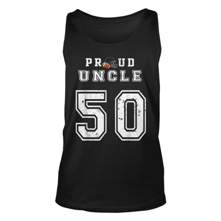 Custom Proud Football Uncle Number 50 Personalized For Men  Unisex Tank Top