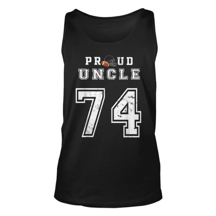 Custom Proud Football Uncle Number 74 Personalized For Men  Unisex Tank Top