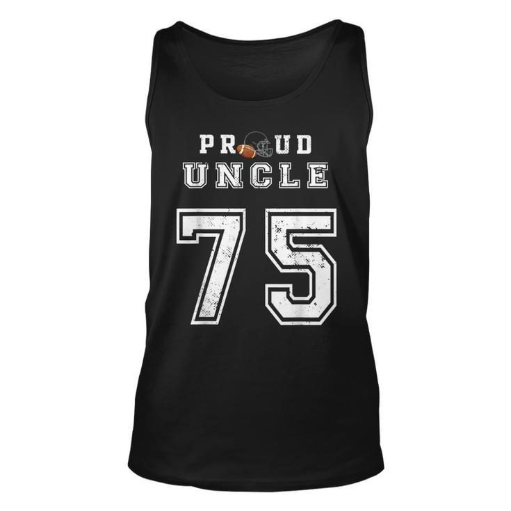 Custom Proud Football Uncle Number 75 Personalized For Men  Unisex Tank Top
