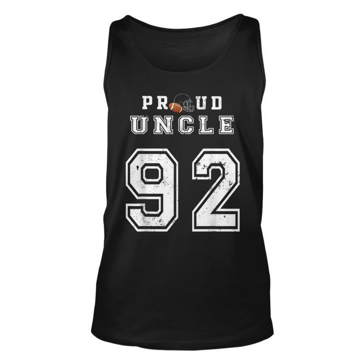 Custom Proud Football Uncle Number 92 Personalized For Men  Unisex Tank Top