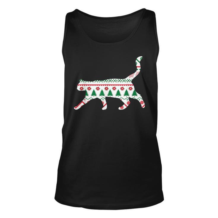 Cute Cat Ugly Christmas Sweater -T Meow Xmas Tank Top