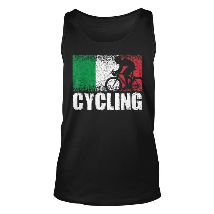 Cycling Sport Italy Flag Italian Bicycle Racing Cyclist  Unisex Tank Top