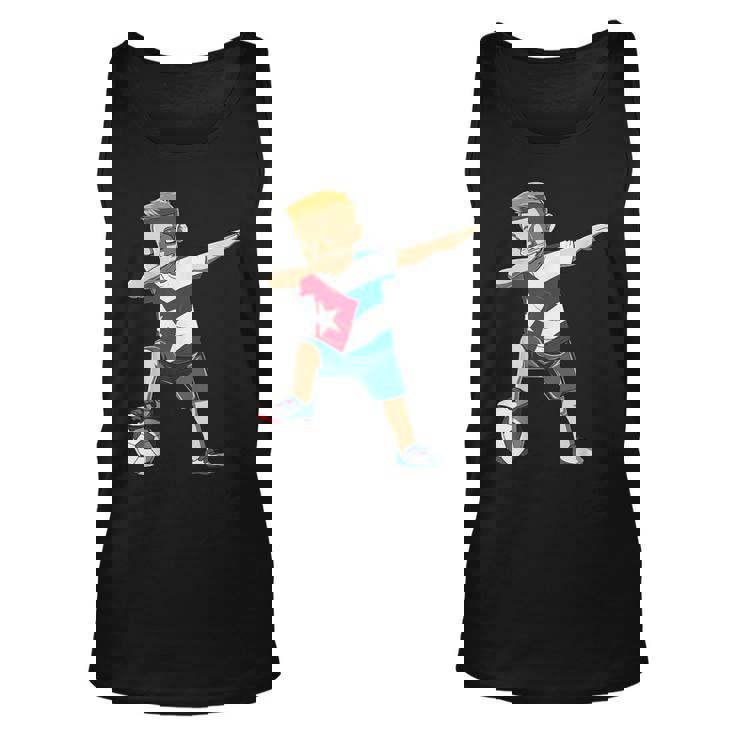 Dabbing Soccer Boy Cuba Jersey Cuban Unisex Tank Top