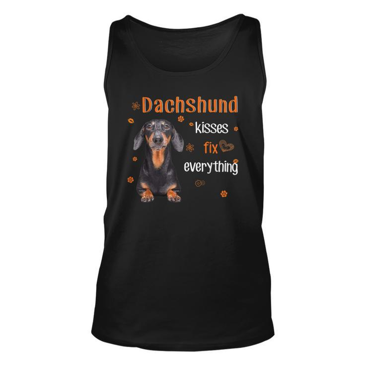 Dachshund Kisses Fix Everything Awesome Unisex Tank Top