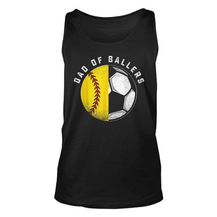 Dad Of Ballers Father Son Softball Soccer Player Coach Tank Top