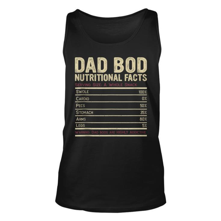 Dad Bod Nutritional Facts Funny Father  Unisex Tank Top