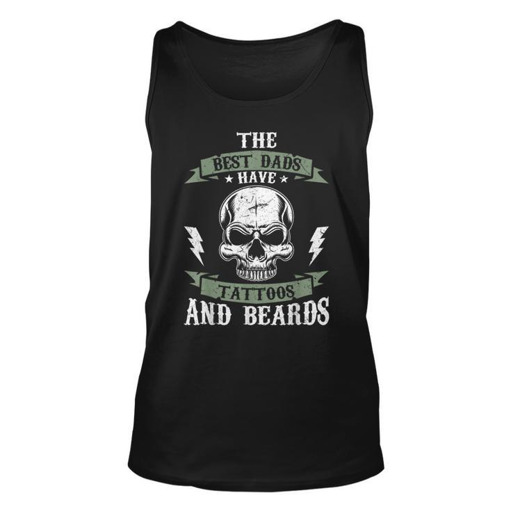 Dad Father Fathers Day Best Dads Have Tattoos And Beards  Unisex Tank Top