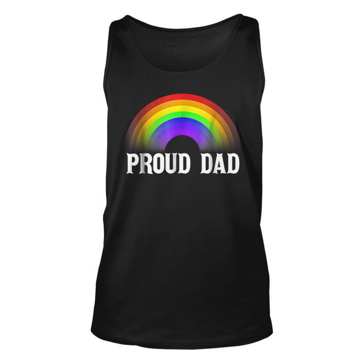 Dad  Proud Dad  Father Lgbtq Gift For Mens Unisex Tank Top