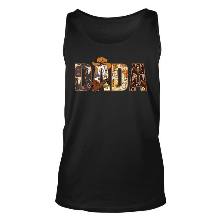 Dada Cowboy Western First Rodeo Birthday Party Decorations Tank Top