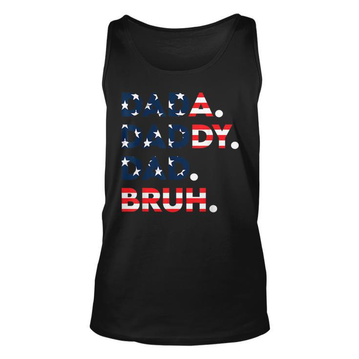 Dada Daddy Dad Bruh Fathers Day Us Flag Fathers Day Tank Top