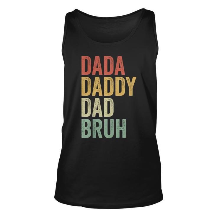 Dada Daddy Dad Bruh Fathers Day Vintage Men Father Dad  Unisex Tank Top