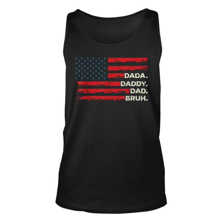 Dada Daddy Dad Bruh Fathers Day Vintage Us Flag Gifts Mens Unisex Tank Top