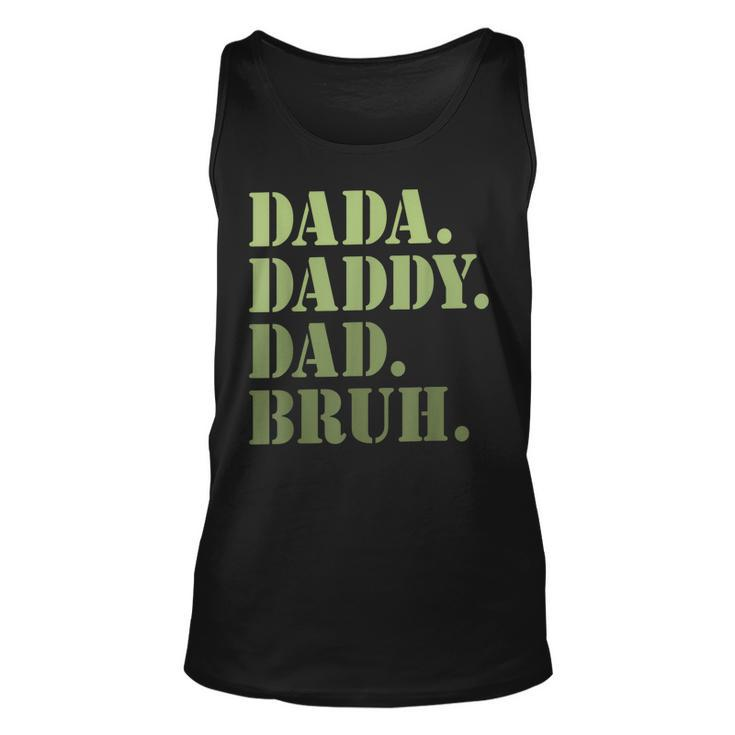Dada Daddy Dad Bruh Funny Dad  For Men Fathers Day Unisex Tank Top