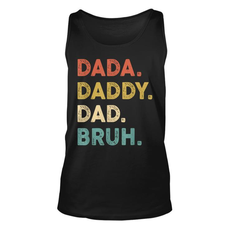 Dada Daddy Dad Bruh Funny Vintage Retro Humor Fathers Day Unisex Tank Top