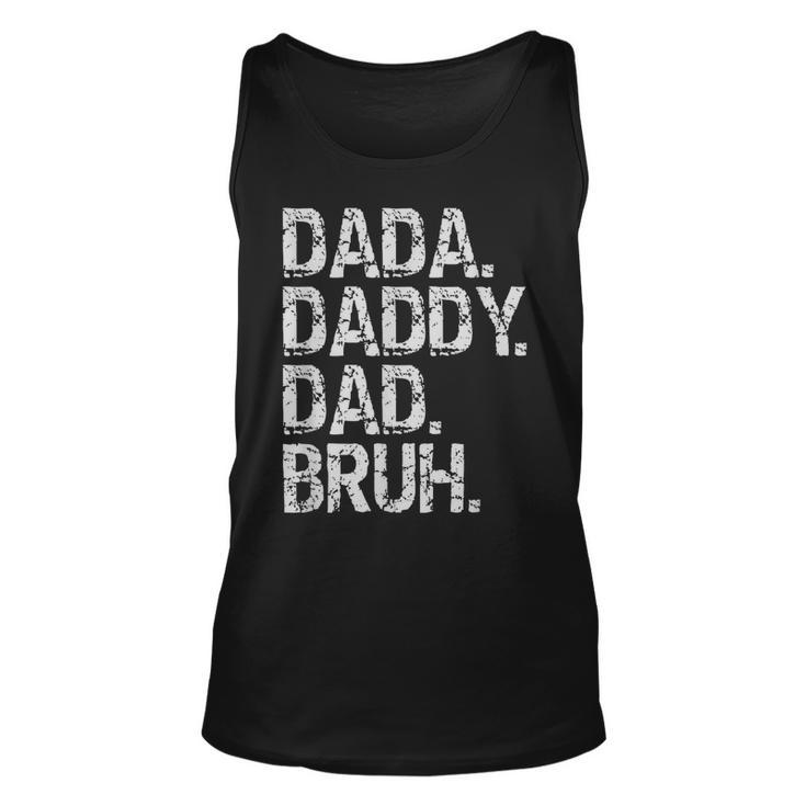 Dada Daddy Dad Bruh Men Fathers Day 2023 Funny Vintage Unisex Tank Top