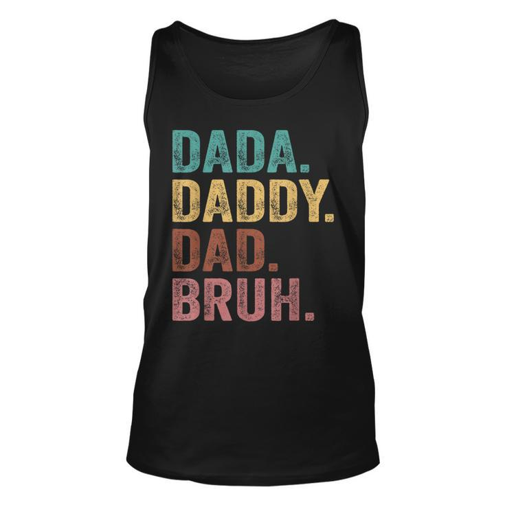 Dada Daddy Dad Bruh Vintage Funny Fathers Day Unisex Tank Top