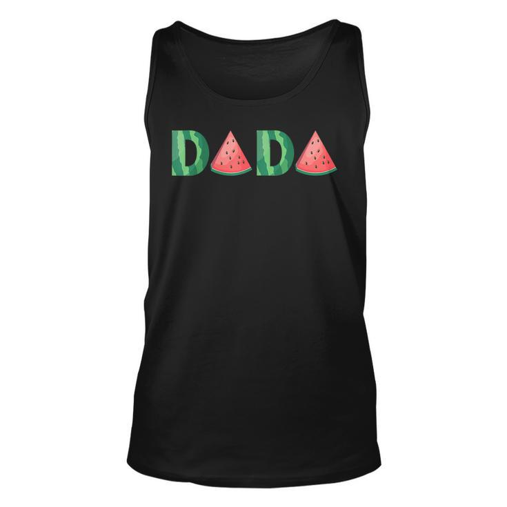 Dada Watermelon Funny Summer Fruit Gift Great Fathers Day  Unisex Tank Top