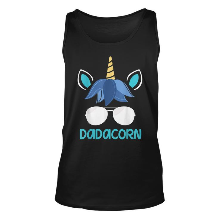 Dadacorn Dad Unicorn Face Fathers Day Tank Top