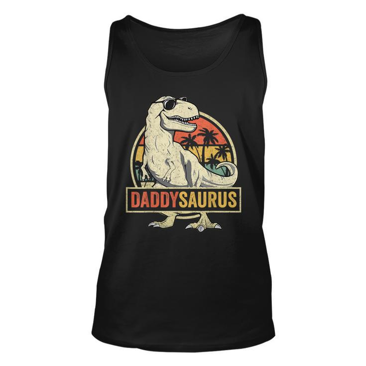 Daddysaurus Fathers Day T-Rex Dad Dinosaur For Dad Tank Top