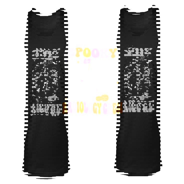 Dancing Skeleton Spooky Radiology Crew X-Ray Tech Halloween Tank Top