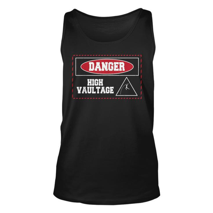 Danger High Vaultage Pole Vault Track And Field Jumping  Unisex Tank Top