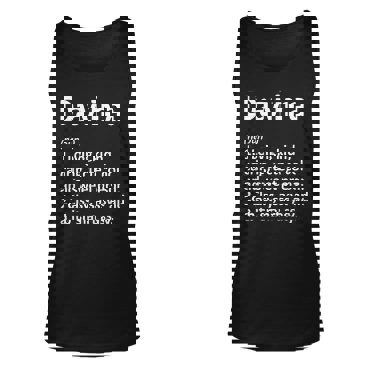Davina Definition Personalized Name Birthday Idea Tank Top