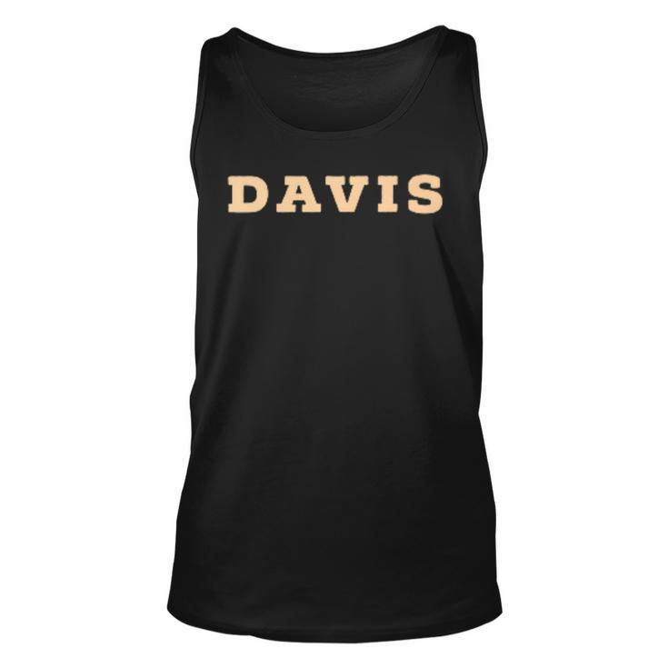 Davis In All Caps Davis Funny Gifts Unisex Tank Top
