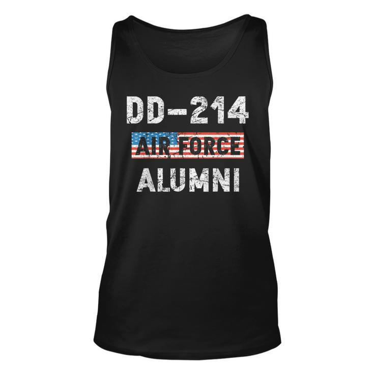 Dd214 Air Force Alumni Veteran American Flag Military Gift  Unisex Tank Top