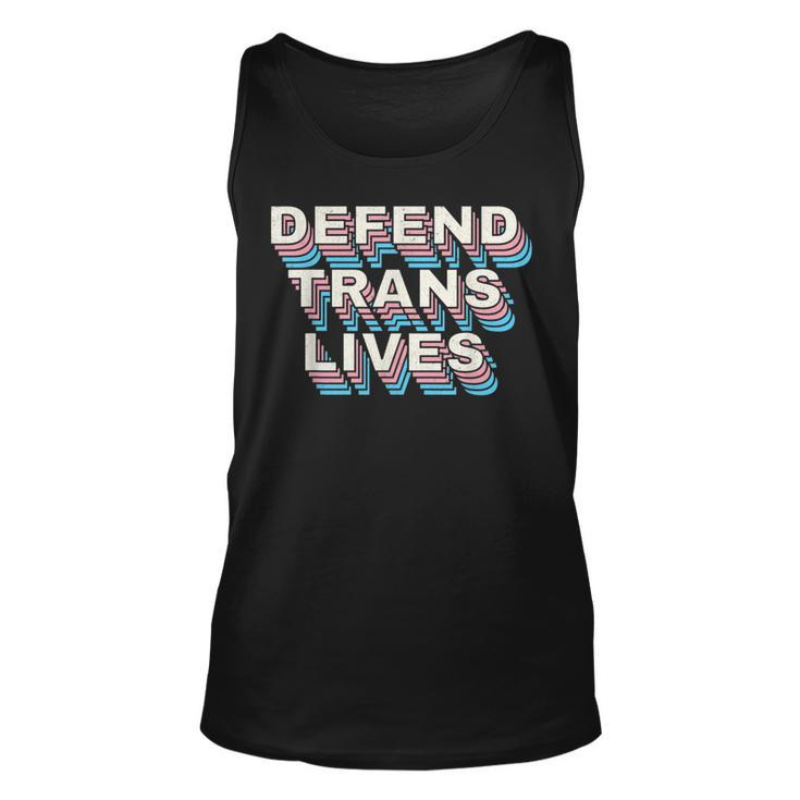 Defend Trans Lives Black Trans Matter Transgender Pride Unisex Tank Top