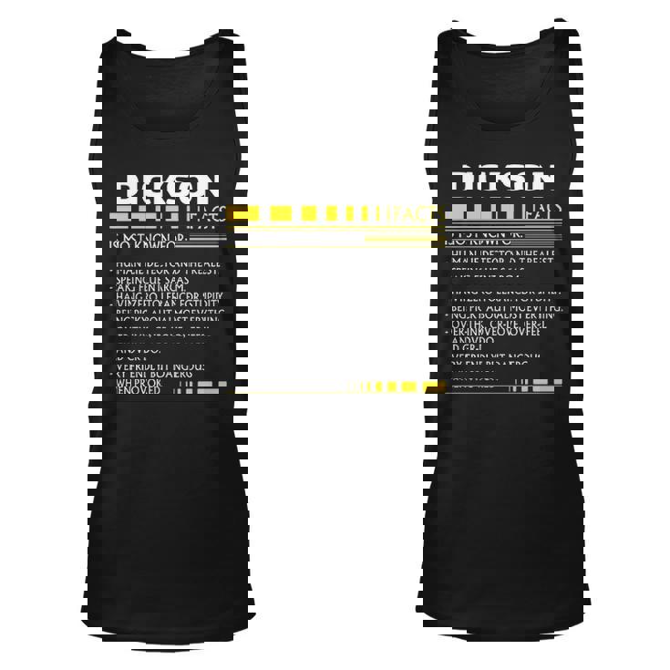 Dickson Name Gift Dickson Facts V3 Unisex Tank Top
