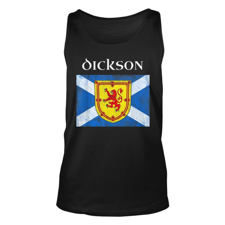 Dickson Scottish Clan Name Gift Scotland Flag Festival Unisex Tank Top