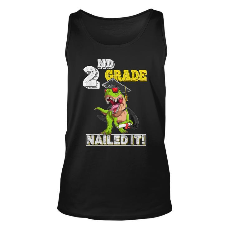 Dinosaur Graduation Hat Second Grade Nailed It Class Of 2033 Tank Top