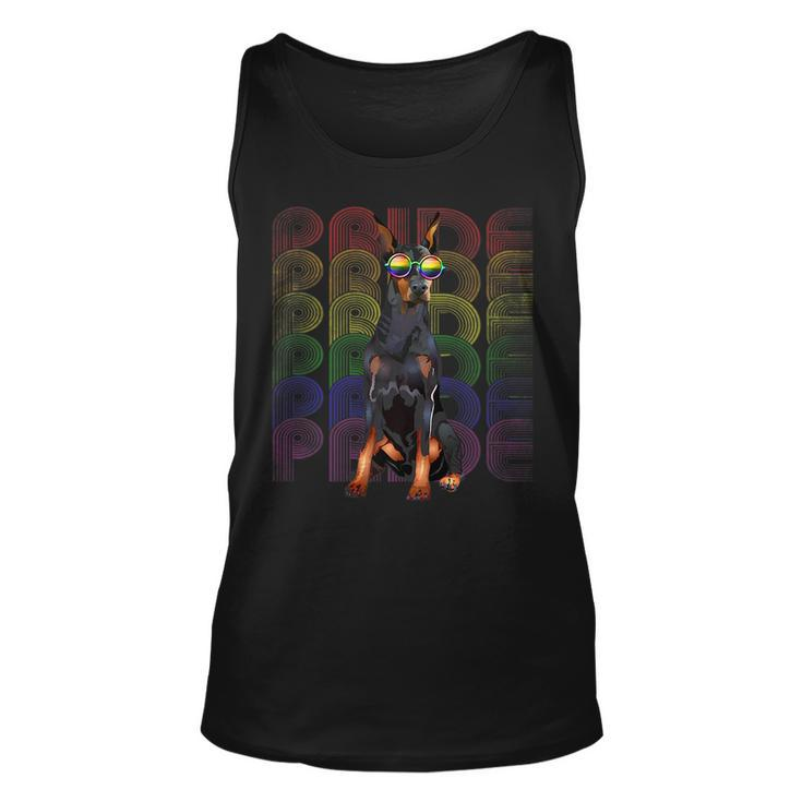 Doberman Lgbt-Q Flag Gay Pride Lesbian Dog Lgbt Month Tank Top