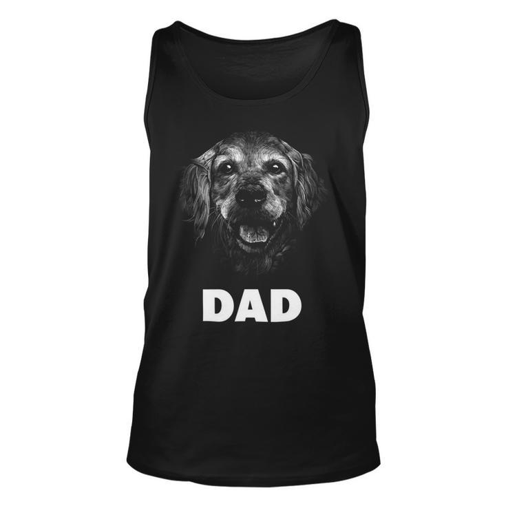 Dog Breed Face Lover Golden Retriever Dad Unisex Tank Top