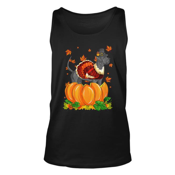 Dog Great Dane Thanksgiving Turkey Fall Autumn Pumpkin  Unisex Tank Top