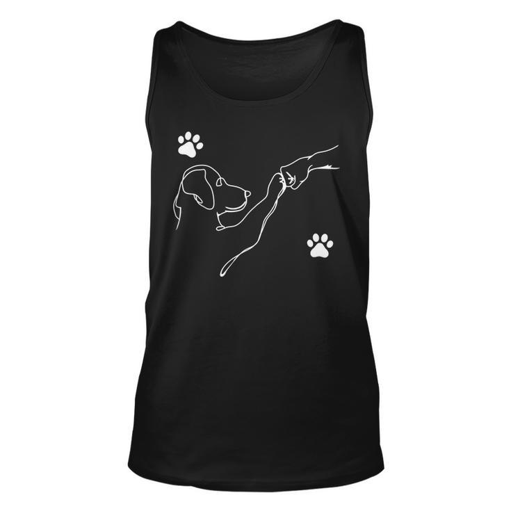 Dog And People Punch Hand Dog Friendship Fist Bump Dog's Paw Tank Top