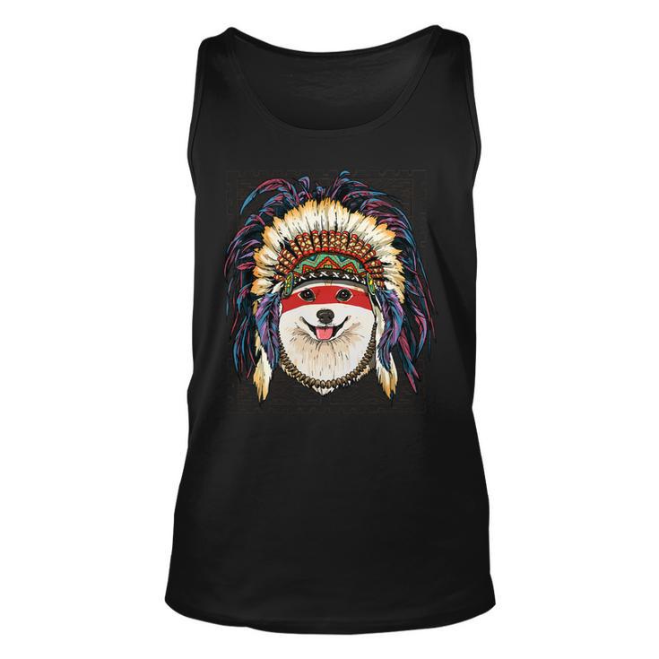 Dog Pomeranian Native Indian Pomeranian Native American Indian Dog Lovers 525 Unisex Tank Top