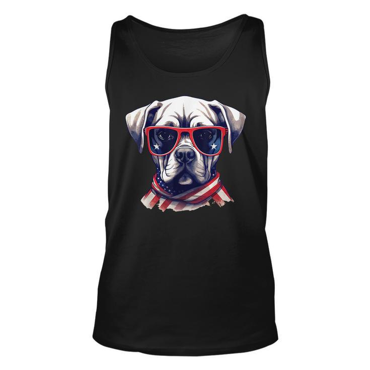Dog Sunglasse American Flag Funny Fathers Day & 4Th Of July Unisex Tank Top