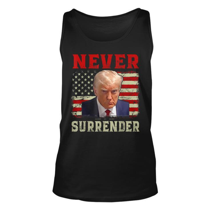 Donald Trump Never Surrender Shot August 24 2023 Tank Top