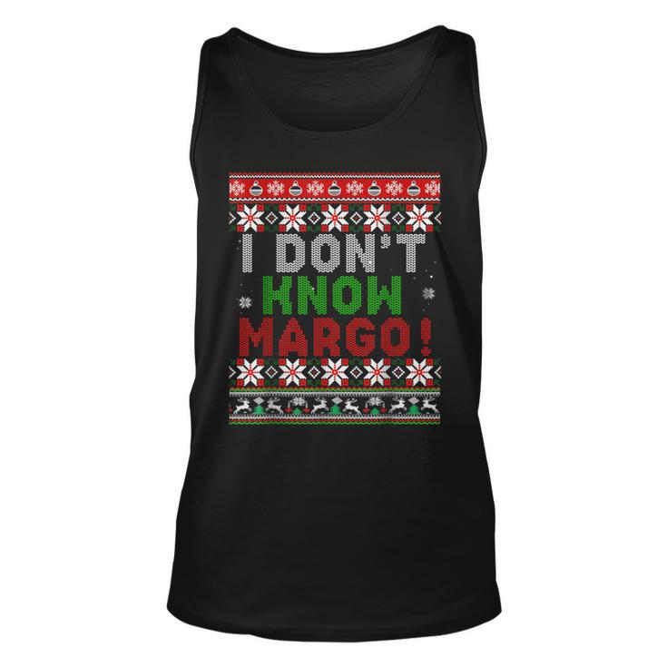 I Don't Know Margo Ugly Christmas Sweater Matching Tank Top