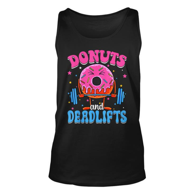 Donut And Deadlifts Barbell Doughnut Lover Girls Boys Son  Unisex Tank Top