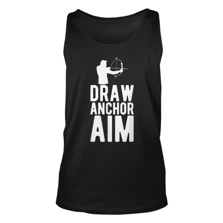 Draw Anchor Aim Archery Archer Archery Lover Archers  Unisex Tank Top