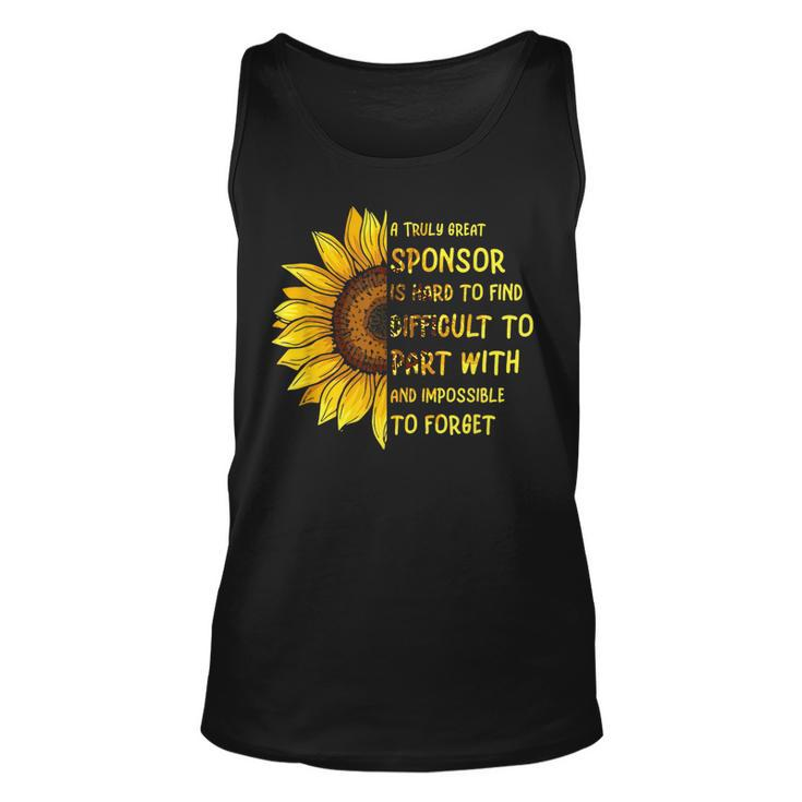 Drug Alcohol Addiction Recovery - A Truly Great Sponsor  Unisex Tank Top