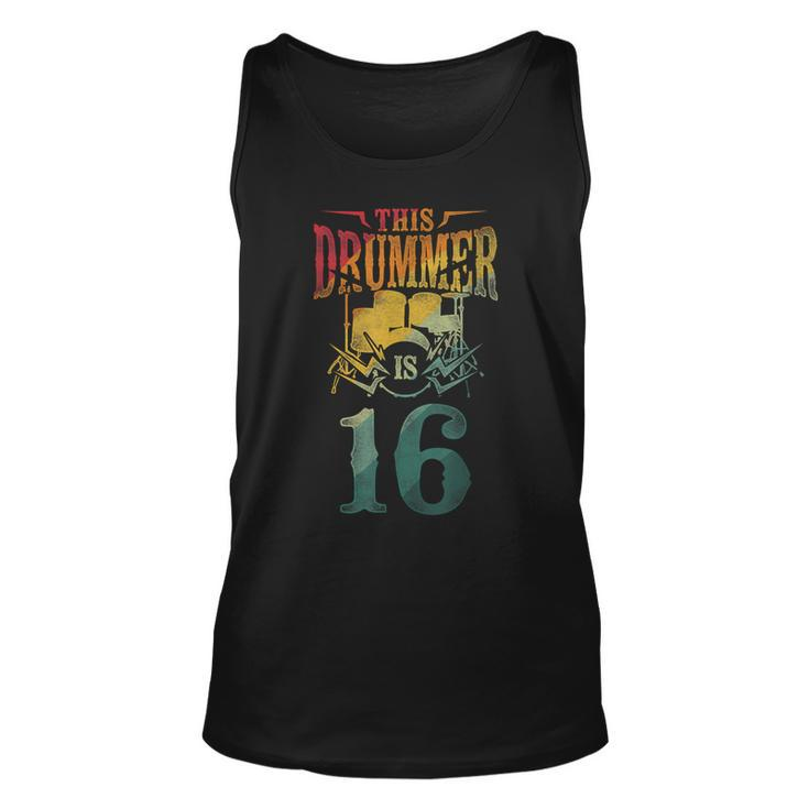 This Drummer Is 16 Percussionist Drummer 16Th Birthday Tank Top