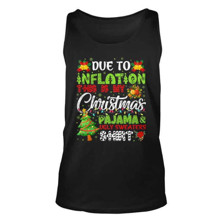 Due To Inflation Ugly Christmas Sweaters Xmas Pajamas Tank Top