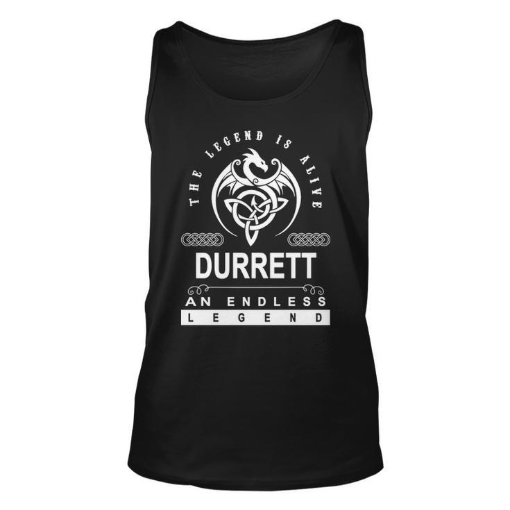 Durrett Name Gift Durrett An Enless Legend V2 Unisex Tank Top