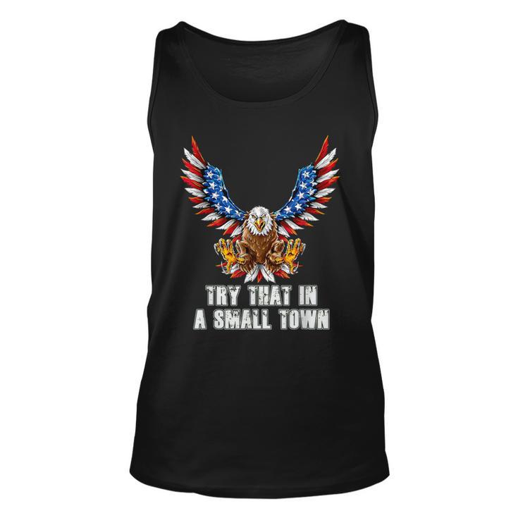 Eagle American Flag Vintage Retro Try That In My Town Tank Top